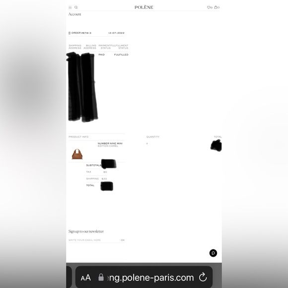 Polene Neuf Mini Nine Camel Brown EUC - Picture 17 of 17